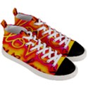  Graffiti Love Men s Mid-Top Canvas Sneakers View3