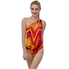  Graffiti Love To One Side Swimsuit by essentialimage365