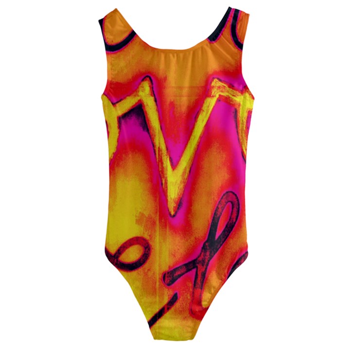  Graffiti Love Kids  Cut-Out Back One Piece Swimsuit