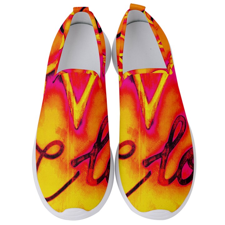  Graffiti Love Men s Slip On Sneakers