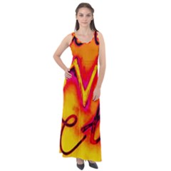  Graffiti Love Sleeveless Velour Maxi Dress by essentialimage365