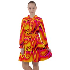  Graffiti Love All Frills Chiffon Dress by essentialimage365