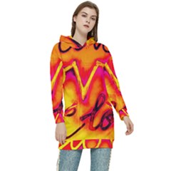  Graffiti Love Women s Long Oversized Pullover Hoodie by essentialimage365