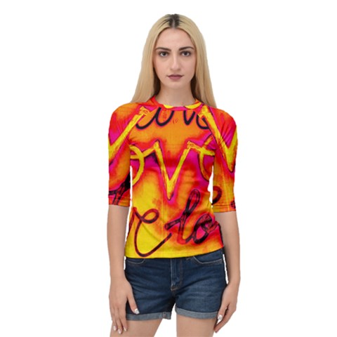  Graffiti Love Quarter Sleeve Raglan Tee by essentialimage365