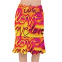  Graffiti Love Short Mermaid Skirt View1