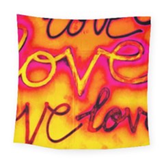  Graffiti Love Square Tapestry (large) by essentialimage365