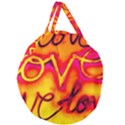  Graffiti Love Giant Round Zipper Tote View1