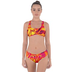  Graffiti Love Criss Cross Bikini Set by essentialimage365