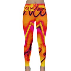  Graffiti Love Lightweight Velour Classic Yoga Leggings by essentialimage365