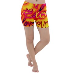  Graffiti Love Lightweight Velour Yoga Shorts by essentialimage365