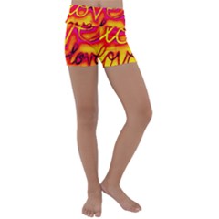  Graffiti Love Kids  Lightweight Velour Yoga Shorts