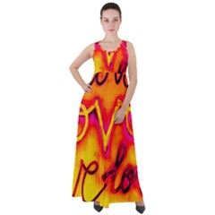  Graffiti Love Empire Waist Velour Maxi Dress by essentialimage365