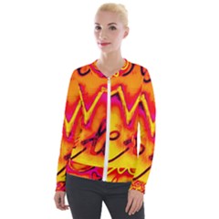  Graffiti Love Velvet Zip Up Jacket by essentialimage365