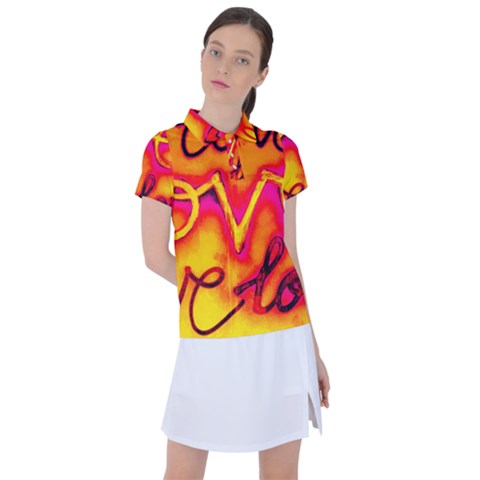  Graffiti Love Women s Polo Tee by essentialimage365