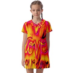  Graffiti Love Kids  Asymmetric Collar Dress by essentialimage365