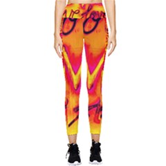  Graffiti Love Pocket Leggings  by essentialimage365