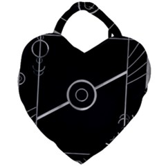 Derivation And Variation 3 Giant Heart Shaped Tote by dflcprintsclothing