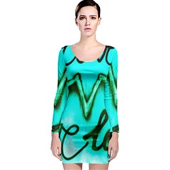  Graffiti Love Long Sleeve Bodycon Dress by essentialimage365