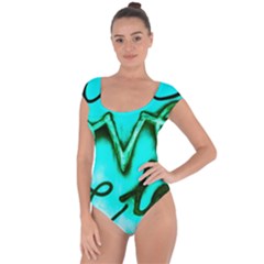  Graffiti Love Short Sleeve Leotard  by essentialimage365