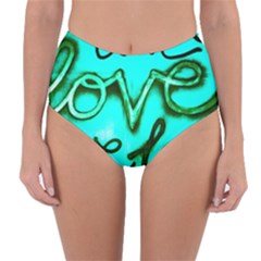  Graffiti Love Reversible High-waist Bikini Bottoms by essentialimage365