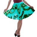  Graffiti Love A-line Skater Skirt View1