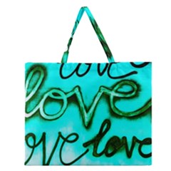  Graffiti Love Zipper Large Tote Bag by essentialimage365