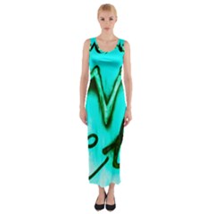  Graffiti Love Fitted Maxi Dress by essentialimage365