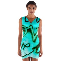  Graffiti Love Wrap Front Bodycon Dress by essentialimage365