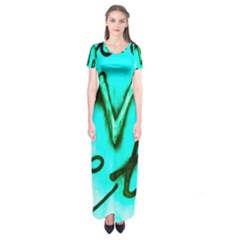  Graffiti Love Short Sleeve Maxi Dress by essentialimage365