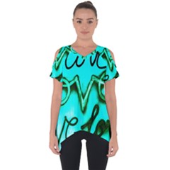  Graffiti Love Cut Out Side Drop Tee by essentialimage365