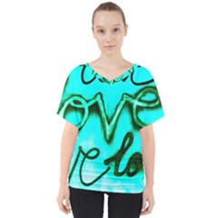  Graffiti Love V-neck Dolman Drape Top by essentialimage365