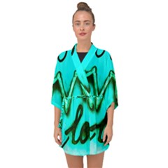  Graffiti Love Half Sleeve Chiffon Kimono by essentialimage365