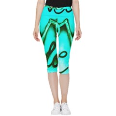  Graffiti Love Inside Out Lightweight Velour Capri Leggings  by essentialimage365