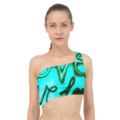  Graffiti Love Spliced Up Bikini Top  by essentialimage365