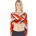 Pop Art Mosaic Long Sleeve Crop Top View1