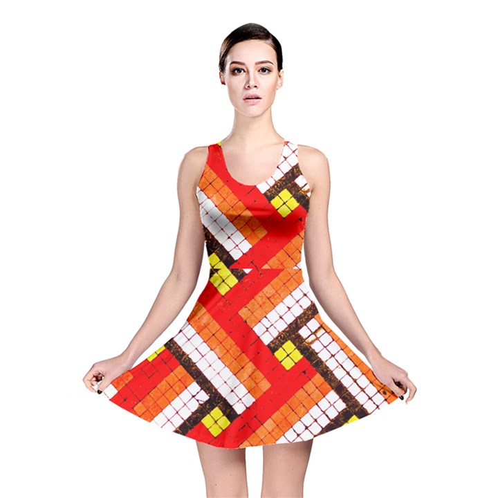 Pop Art Mosaic Reversible Skater Dress