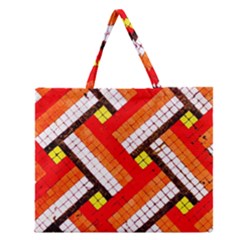 Pop Art Mosaic Zipper Large Tote Bag by essentialimage365