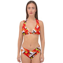 Pop Art Mosaic Double Strap Halter Bikini Set by essentialimage365