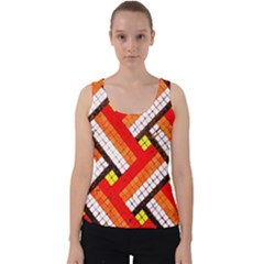 Pop Art Mosaic Velvet Tank Top