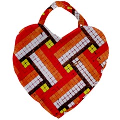 Pop Art Mosaic Giant Heart Shaped Tote by essentialimage365