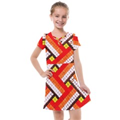 Pop Art Mosaic Kids  Cross Web Dress by essentialimage365