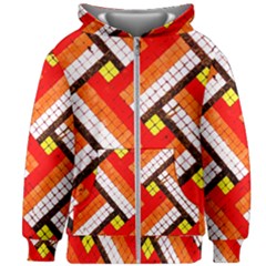 Pop Art Mosaic Kids  Zipper Hoodie Without Drawstring by essentialimage365