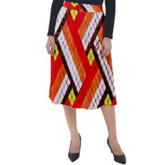 Pop Art Mosaic Classic Velour Midi Skirt  by essentialimage365