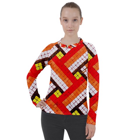 Pop Art Mosaic Women s Pique Long Sleeve Tee by essentialimage365