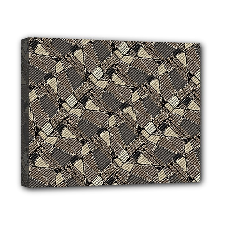 Browns Geometric Abstract Design Canvas 10  x 8  (Stretched)