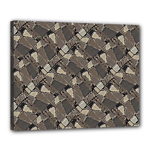 Browns Geometric Abstract Design Canvas 20  X 16  (stretched)