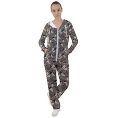 Browns Geometric Abstract Design Women s Tracksuit