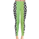  Green Check Pattern, Vertical Mandala Leggings  View1