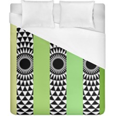  Green Check Pattern, Vertical Mandala Duvet Cover (california King Size) by Magicworlddreamarts1