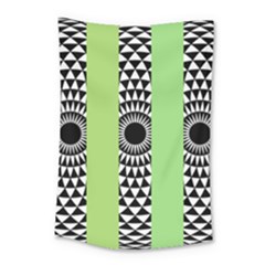  Green Check Pattern, Vertical Mandala Small Tapestry